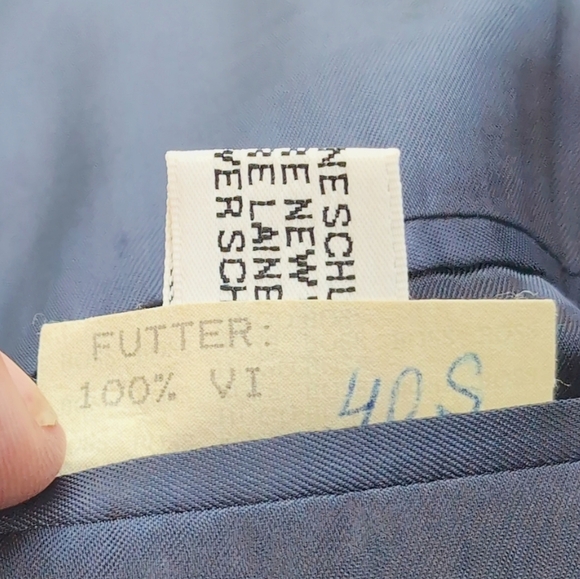 Hugo Boss Navy Blue Sz 40 S Double-Breasted Blazer Pure New Wool - Picture 4 of 6